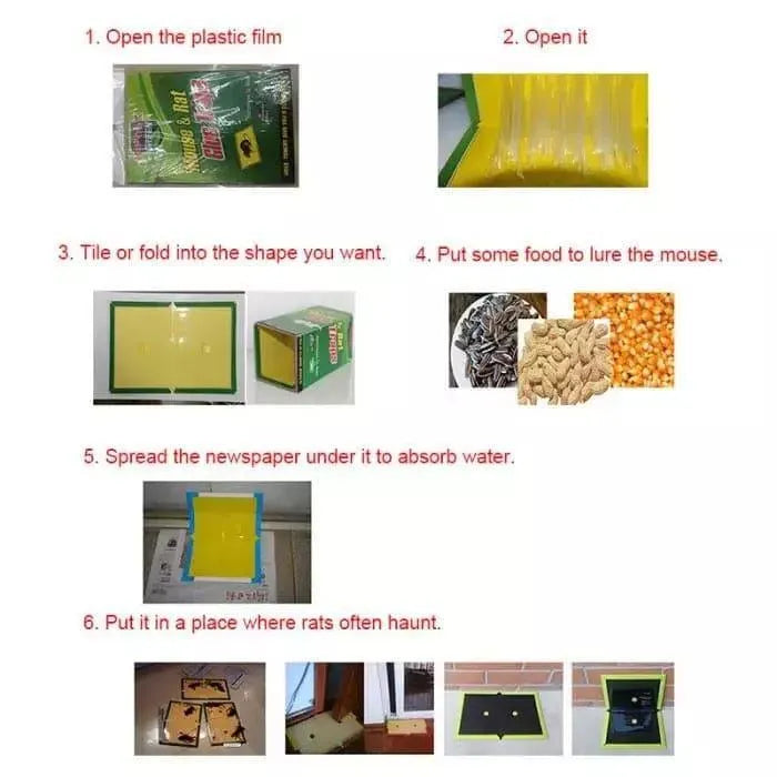 Mouse & Rat Sticky Lure Trap 12.8x8.27" Multicolor