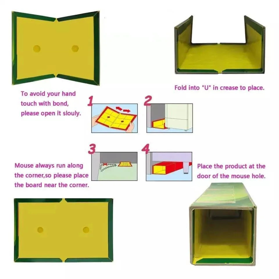 Mouse & Rat Sticky Lure Trap 12.8x8.27" Multicolor