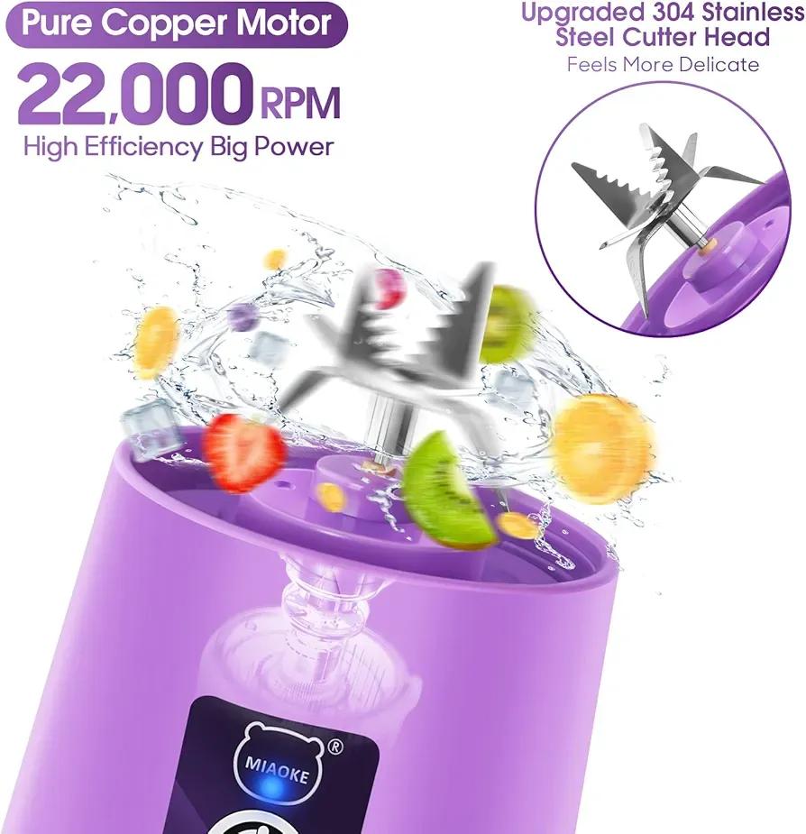 Purple Electric Juicer Blender for Home & Office