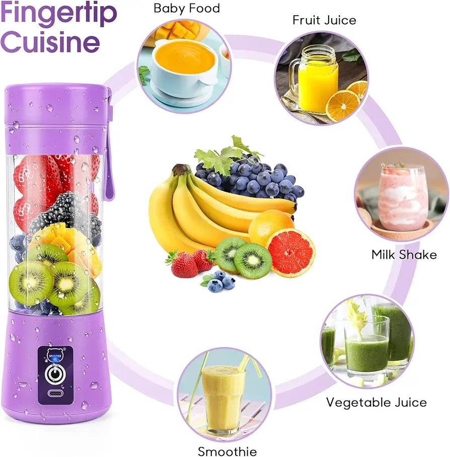 Purple Electric Juicer Blender for Home & Office